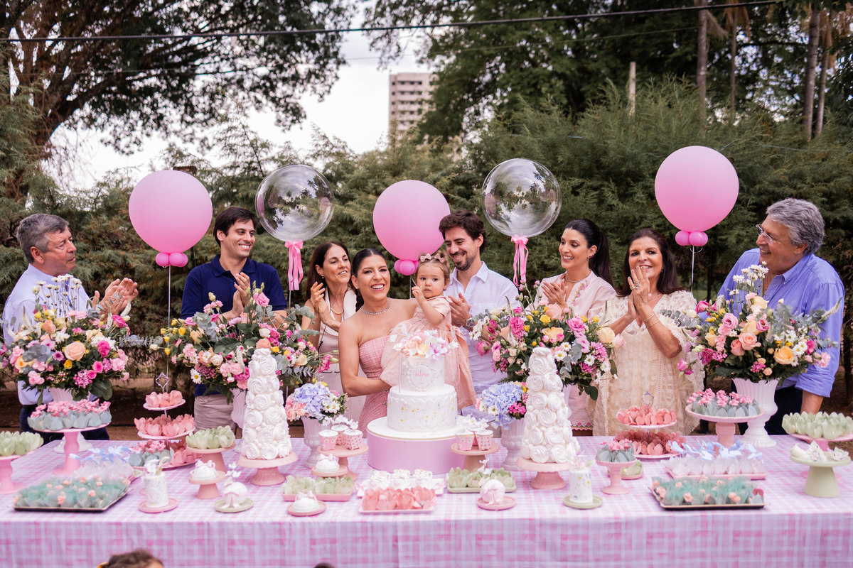aniversário infantil, aniversário infantil em Bauru, decoração minimalista de menina, decoração com flores, fotógrafo bauru, fotografo festa em Bauru