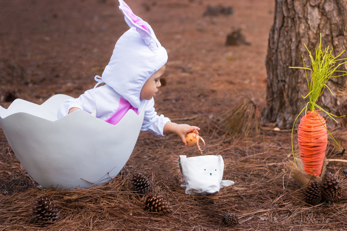 Ensaio de páscoa, ensaio de páscoa com nenê de 1 ano, caça aos ovos, ensaio infantil