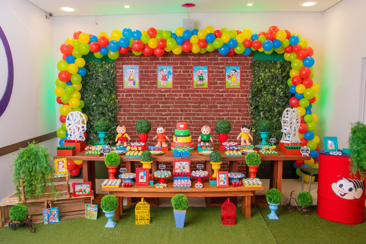 Decoração turma da Mônica, aniversário infantil, decoração completa da Mônica