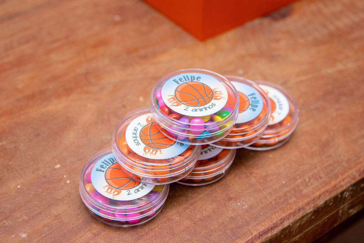 Lembrancinha personalizada de basquete