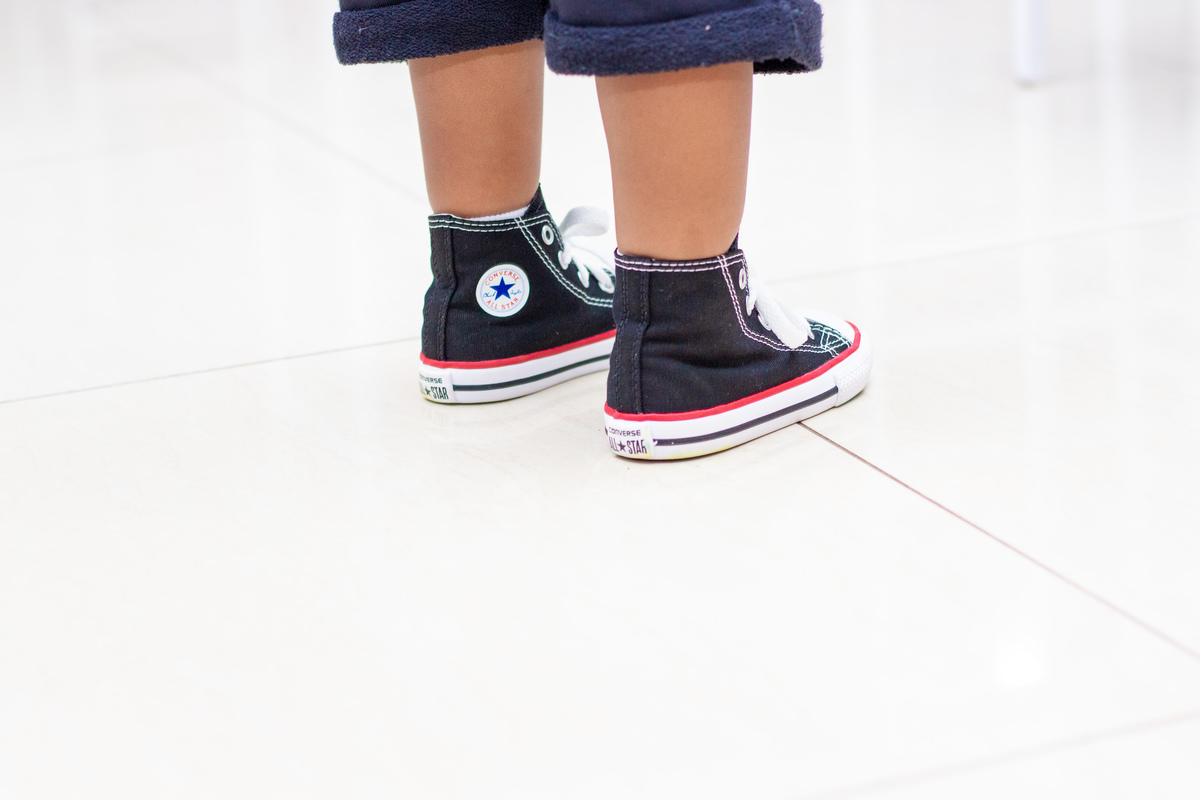 Aniversariante com seu all-star