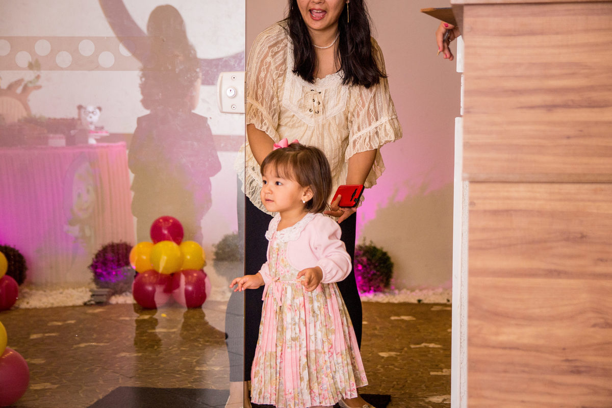 Aniversariante chegando em sua festa