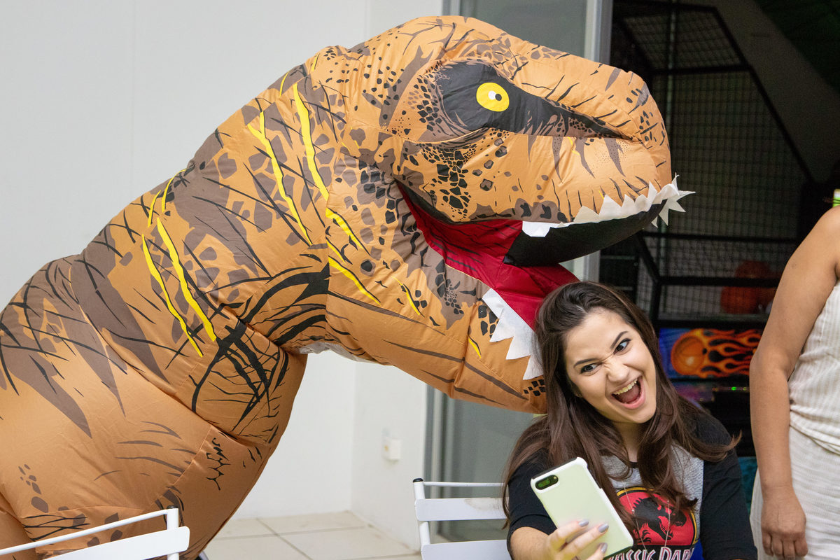 Selfie com o dinossauro