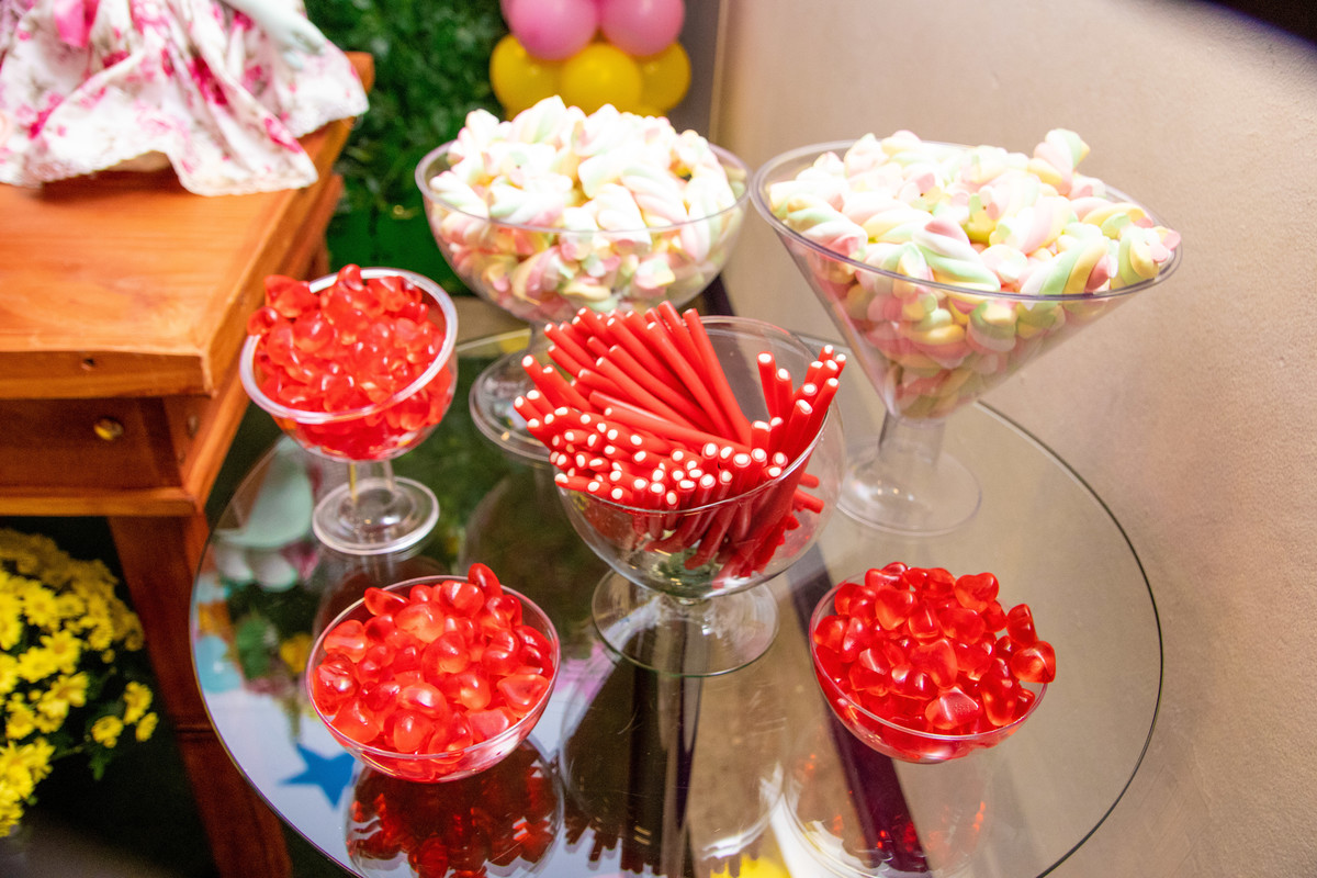 mesa de guloseimas aniversário