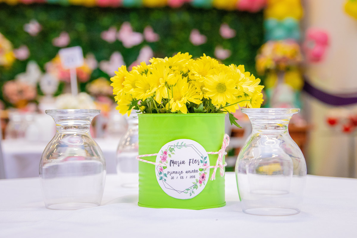 Enfeite de mesa jardim encantado 