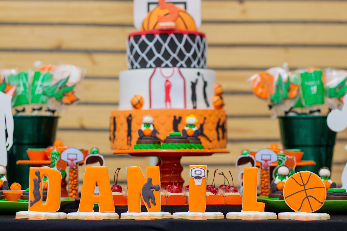 decoração completa basquete