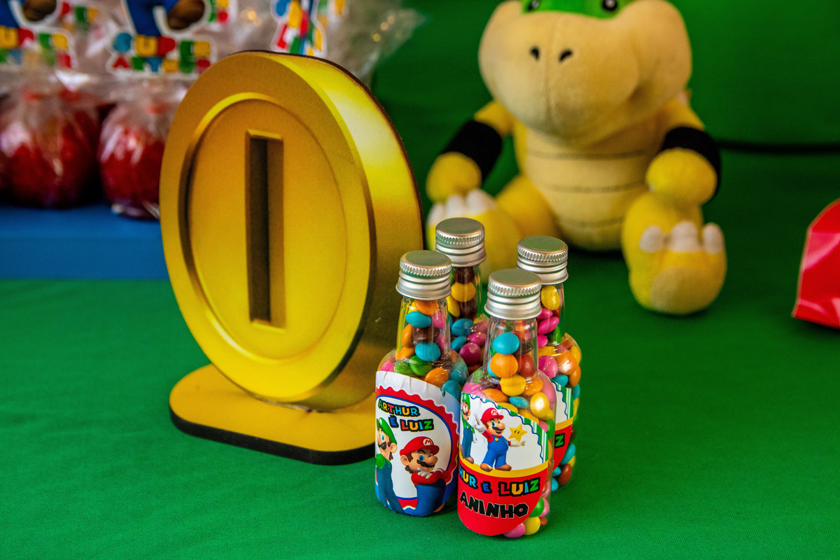 Lembrancinha personalizada Mario Bros 