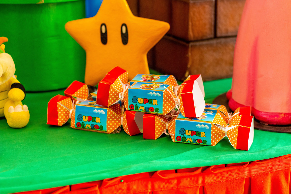 Lembrancinha, papelaria personalizada Mario Bros 