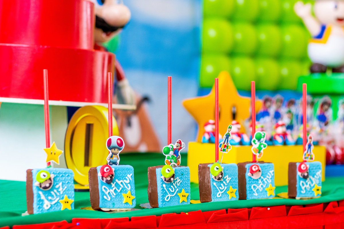 Pirulito personalizado Mario Bros 