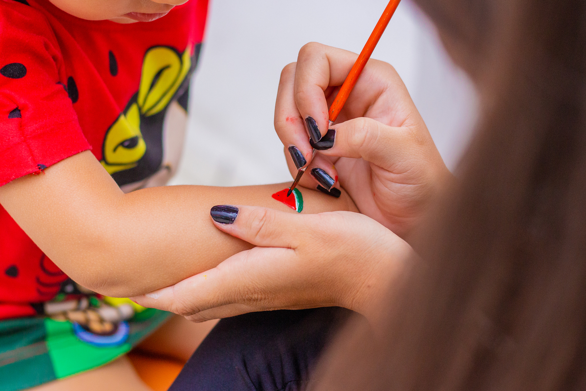 pintura artística, pintura de melancia