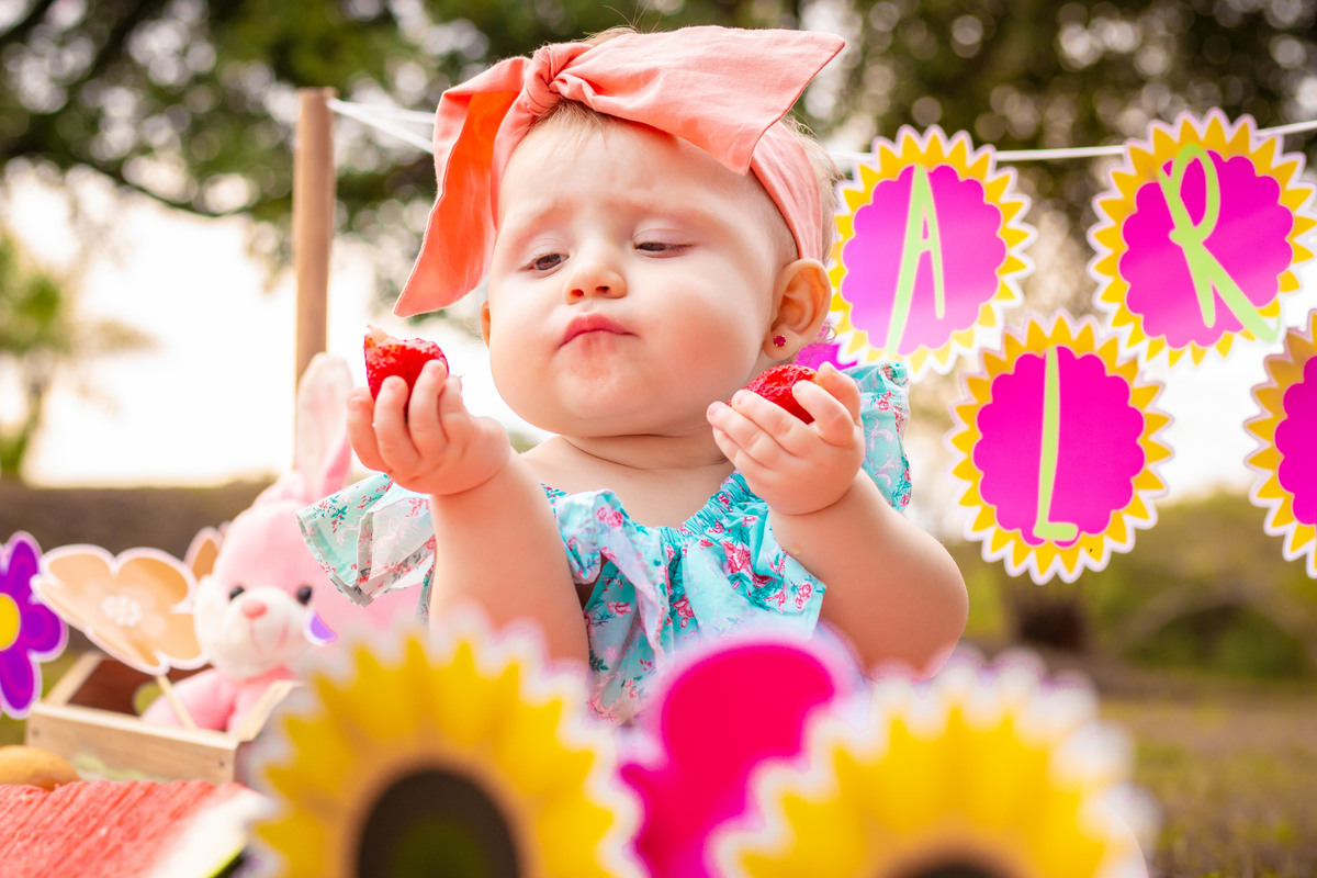 Jardim Botânico Bauru, Ensaio Smath the fruit, nenê fazendo careta em seu ensaio smash