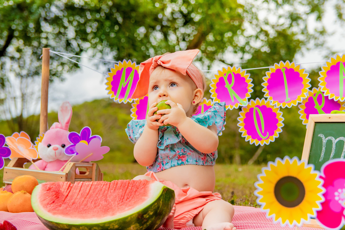 Jardim Botânico Bauru, Ensaio Smath the fruit com nenê de 1 ano