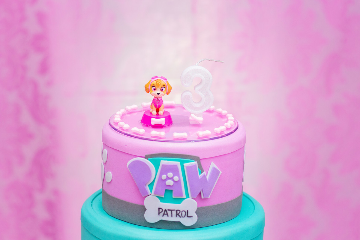 Buffet Pipoca Bauru, bolo fake da patrulha canina para menina