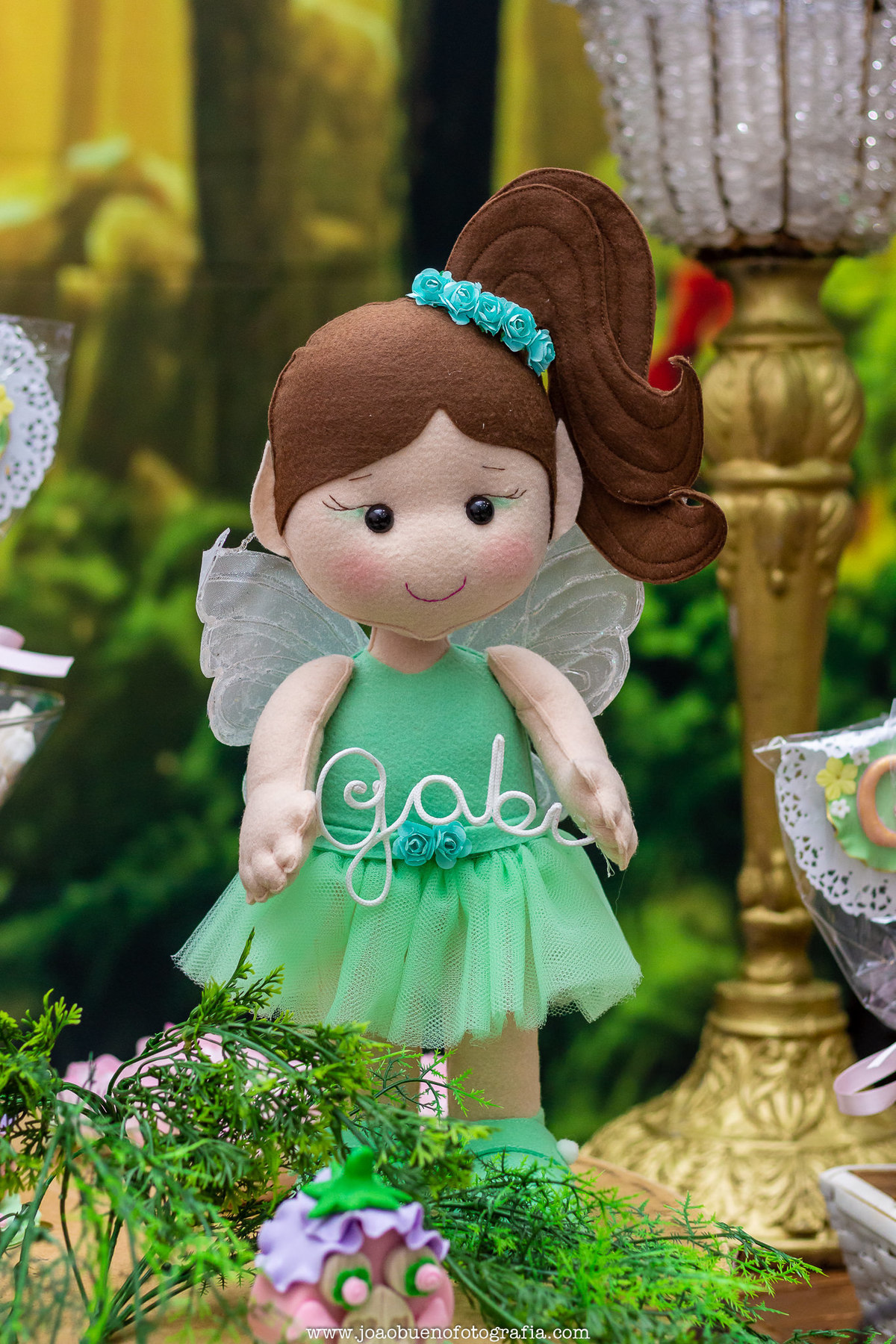 buffet pipoca 2 bauru, aniversário fada, boneca de feltro, fada em feltro