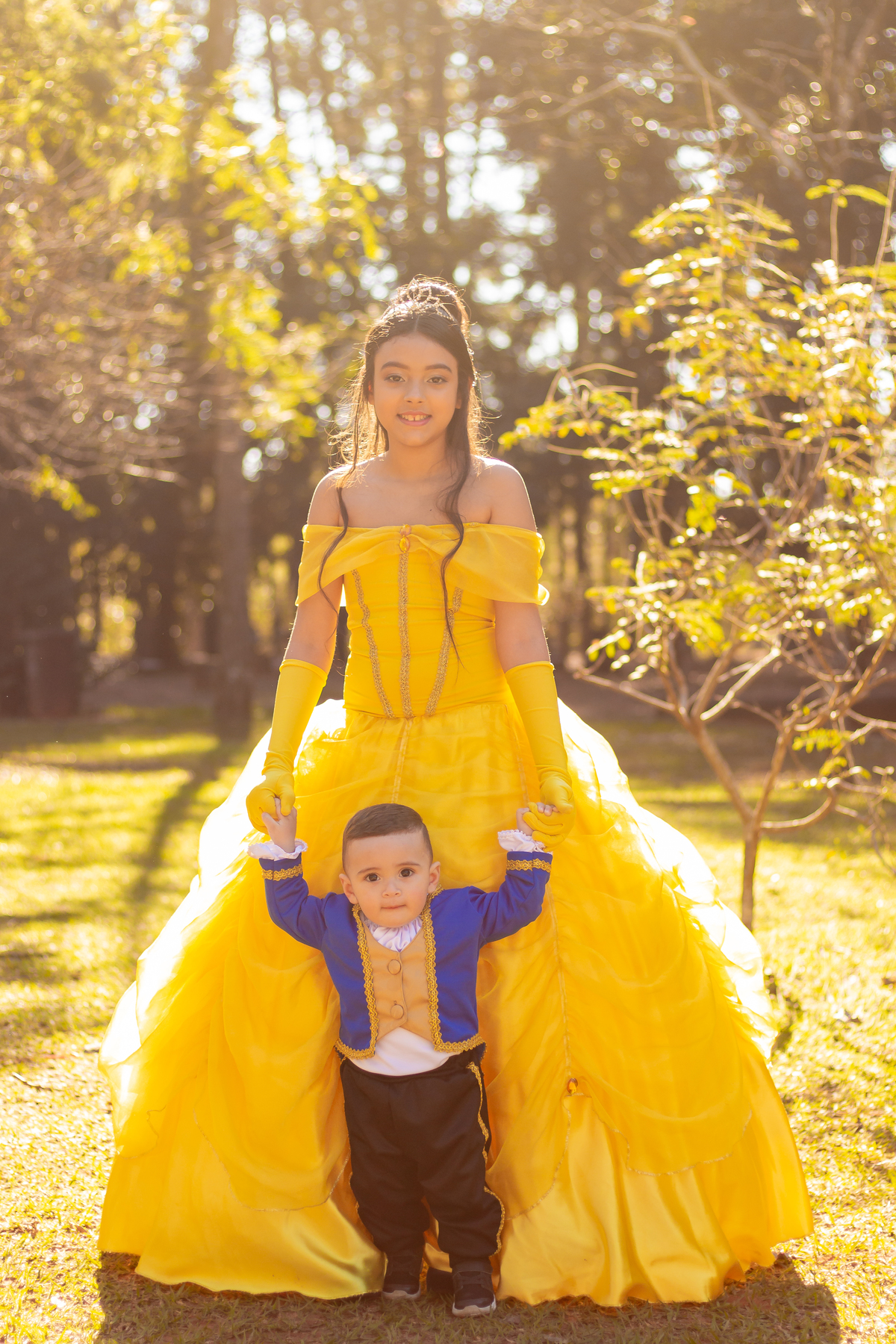 Horto florestal Bauru, ensaio externo, ensaio com irmãos, ensaio temático a bela e a fera, horto florestal bauru