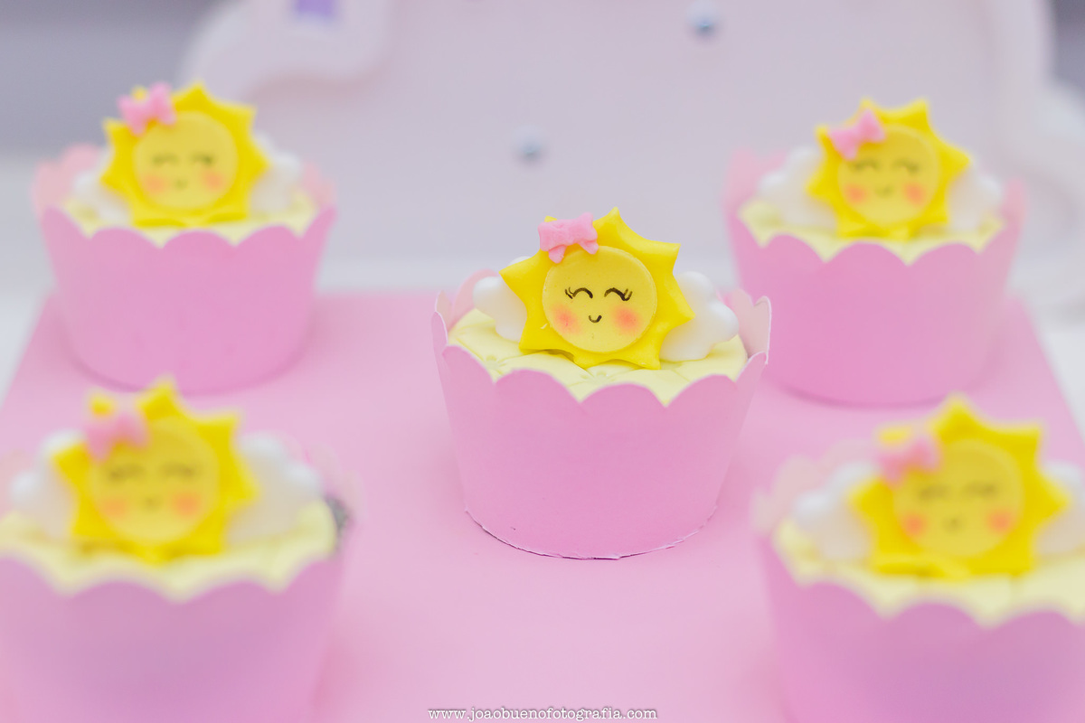 Buffet pipoca 2 Bauru, buffet infantil bauru, aniversário infantil, cupcake personalizado de sol