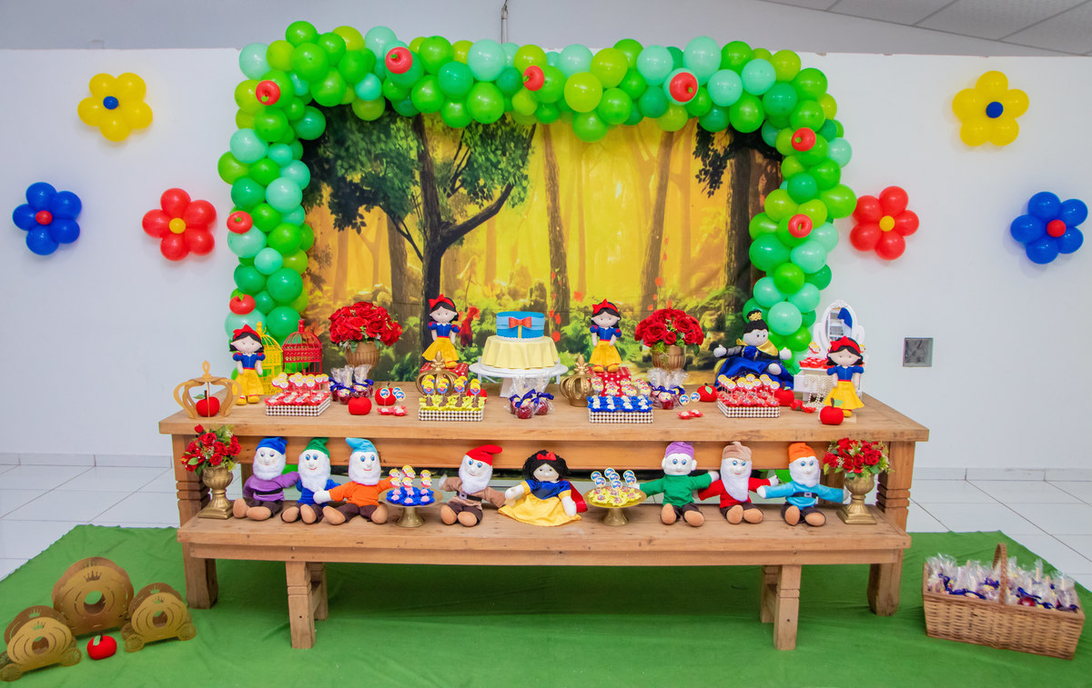 buffet biscoito bauru, buffet infantil bauru, aniversário infantil bauru, decoração branca de neve