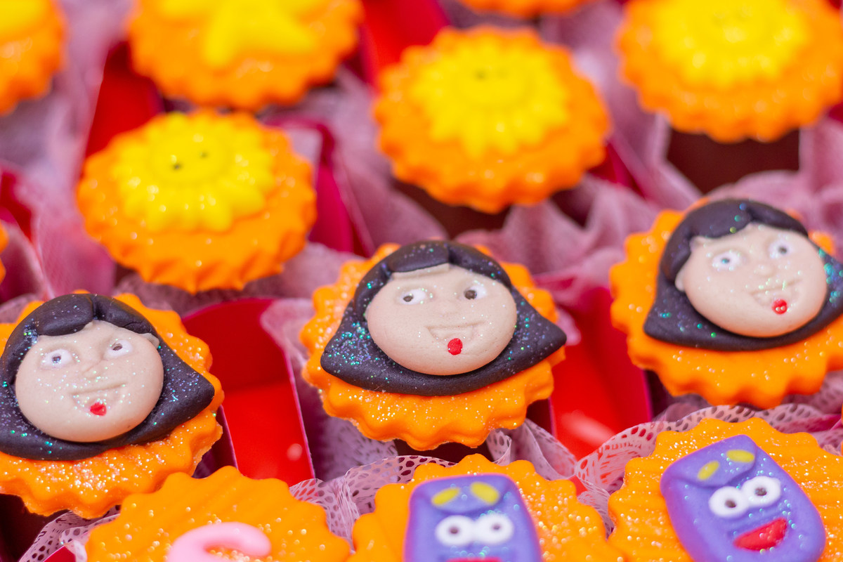 Buffet Infantil Boomerang Bauru, Festa infantil Bauru, aniversário tema Dora Aventureira, doce personalizado da dora a aventureira