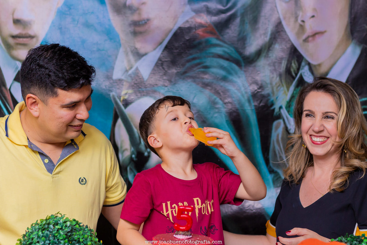 Buffet infantil Jardim das Festas, buffet infantil bauru, aniversário tema harry potter, aniversariante tomando poção polissuco