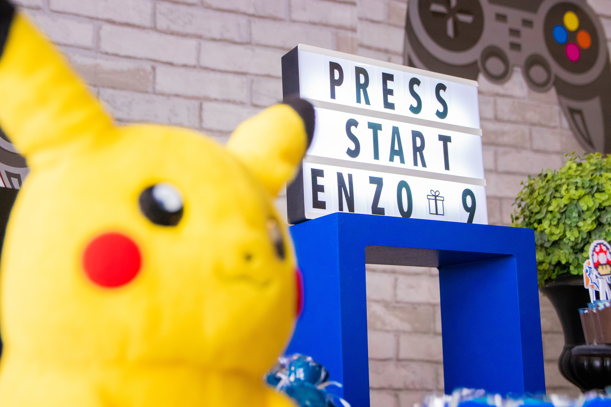 bauru, aniversário infantil bauru, aniversário video game, aniversário playstation, decoração pikachu