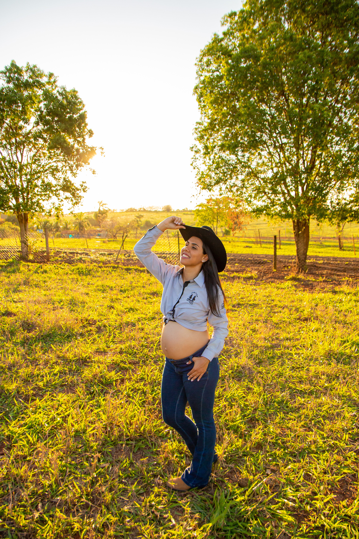 roupas country para gravidas