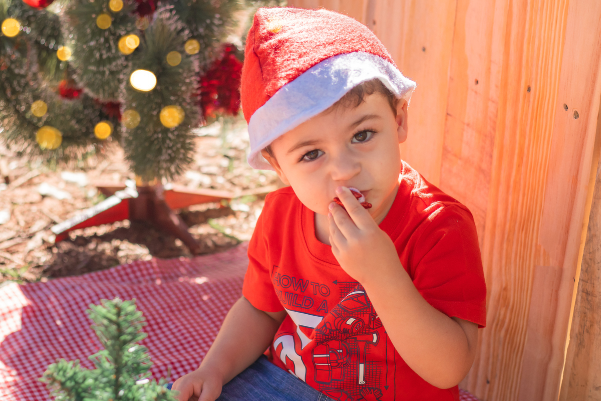 ensaio natalino em Bauru, ensaio infantil em bauru, criança em seu ensaio natalino