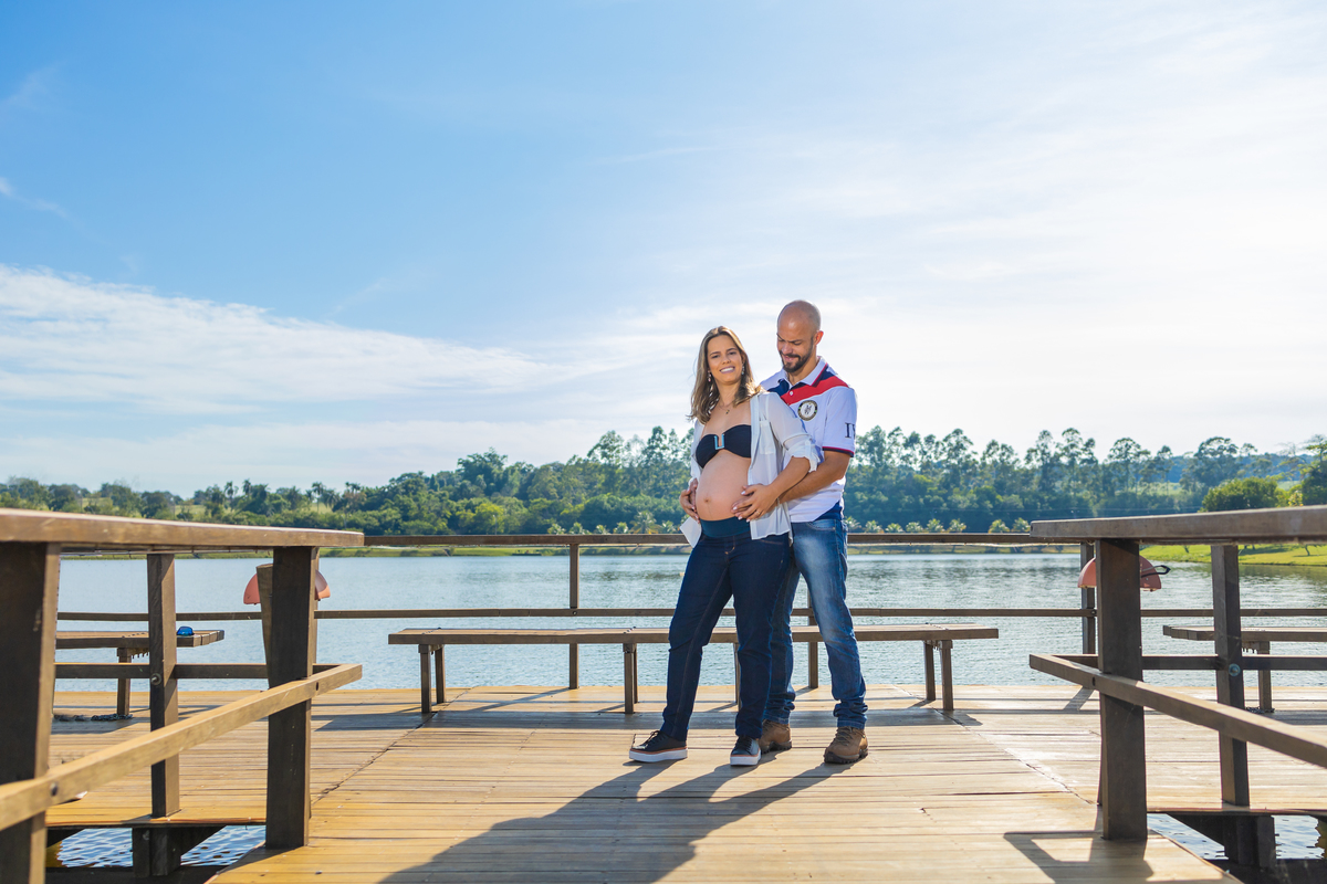 Ensaio gestante bauru família lago sul no deck 