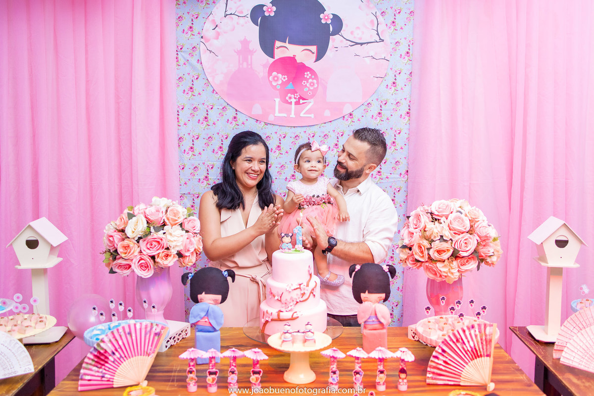 festa kokeshi japonesa oriental menina liz bauru primeiro aninho boneca assoprar a vela