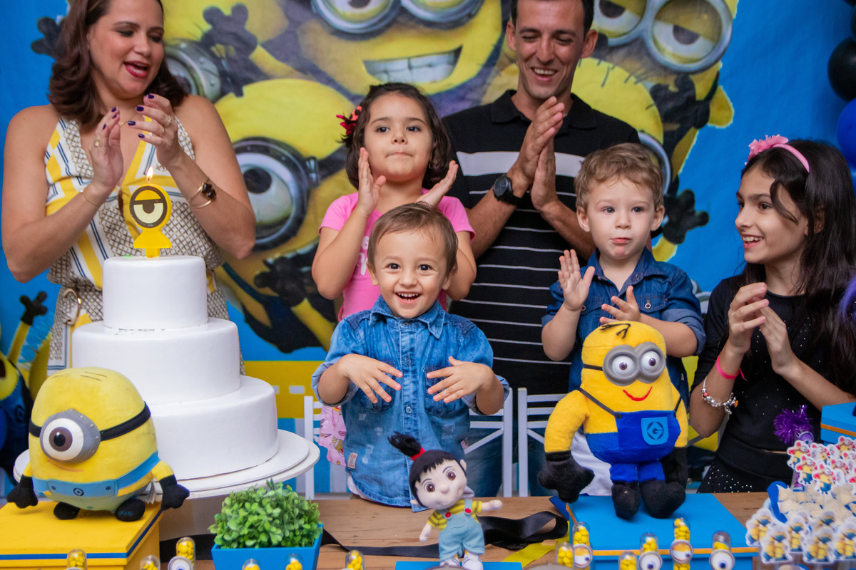 Aniversário Gabriel minions decoração infantil festa aniversário biscoito buffet infantil bauru risada parabéns picpic