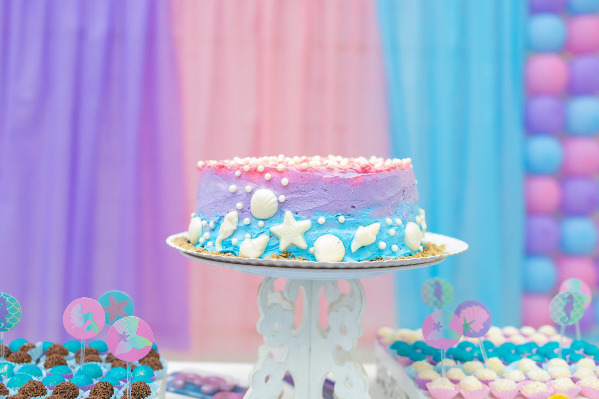 aniversário-3-anos-bauru-olivia sereia festa infantil decoração laços para meninas  bolo para aniversário infantil sereia fundo do mar 