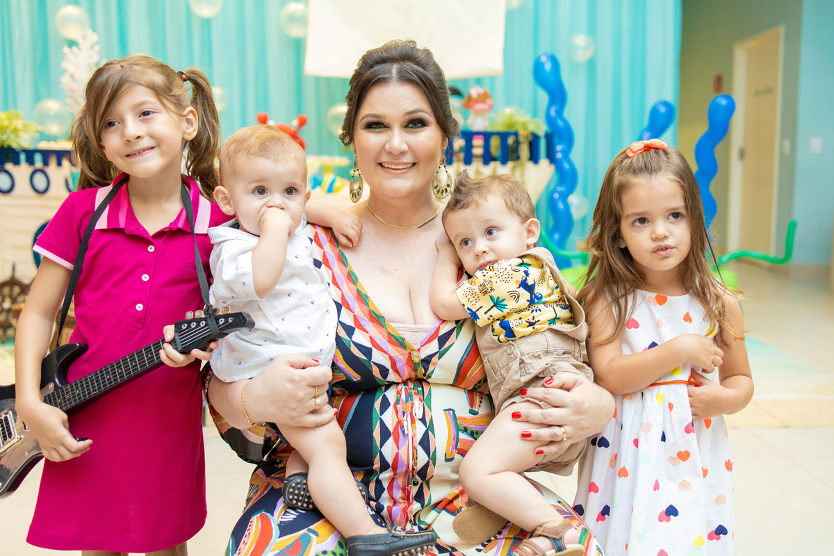 decoração fundo do mar em bauru, mesa barco, mam eventos, fotografo para aniversário infantil, fotografo de crianças, foto em família sobrinhos