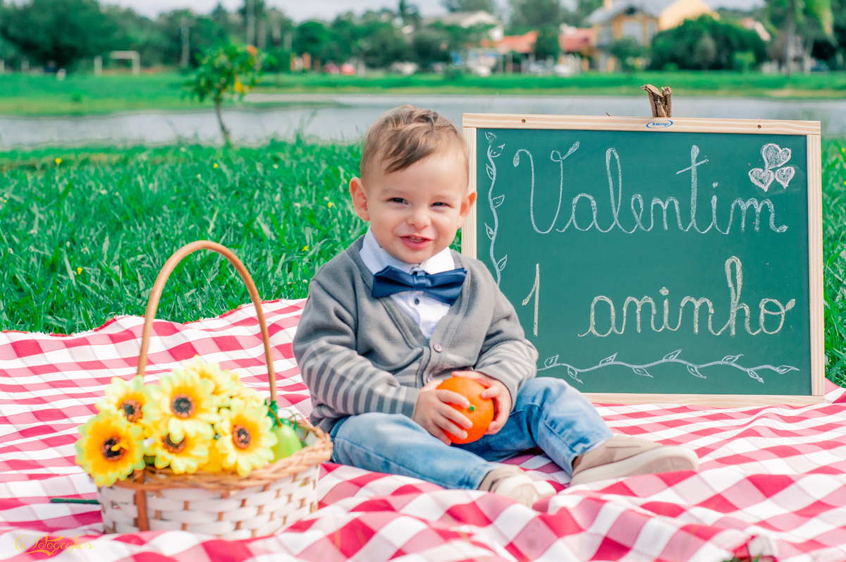 Ensaio Fotográfico Infantil de Smach The Cake no Lago Municipal de Arroio dos Ratos - Valentim