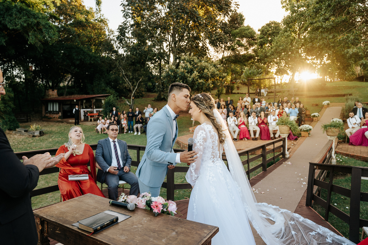 Casamento cristão ao ar livre