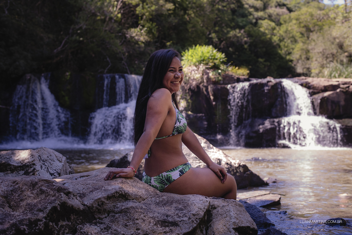 Book fotográfico na Cascata da Borússia, em Osório