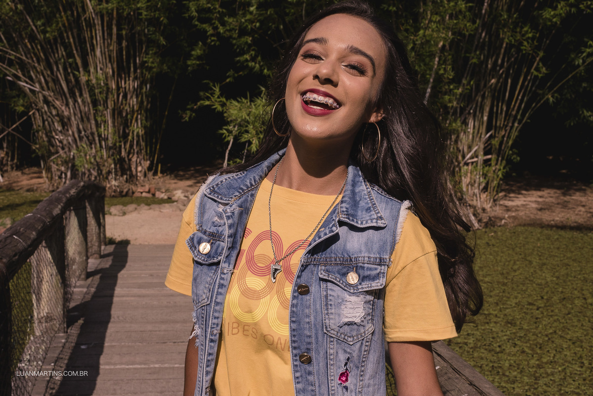 Fotografia de 15 anos no Jardim Botânico.