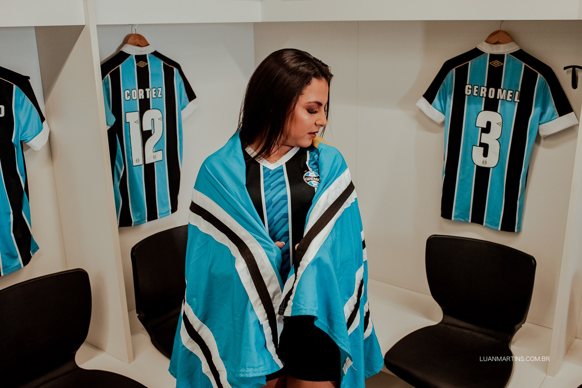 Ensaio de 15 anos na Arena do Grêmio.