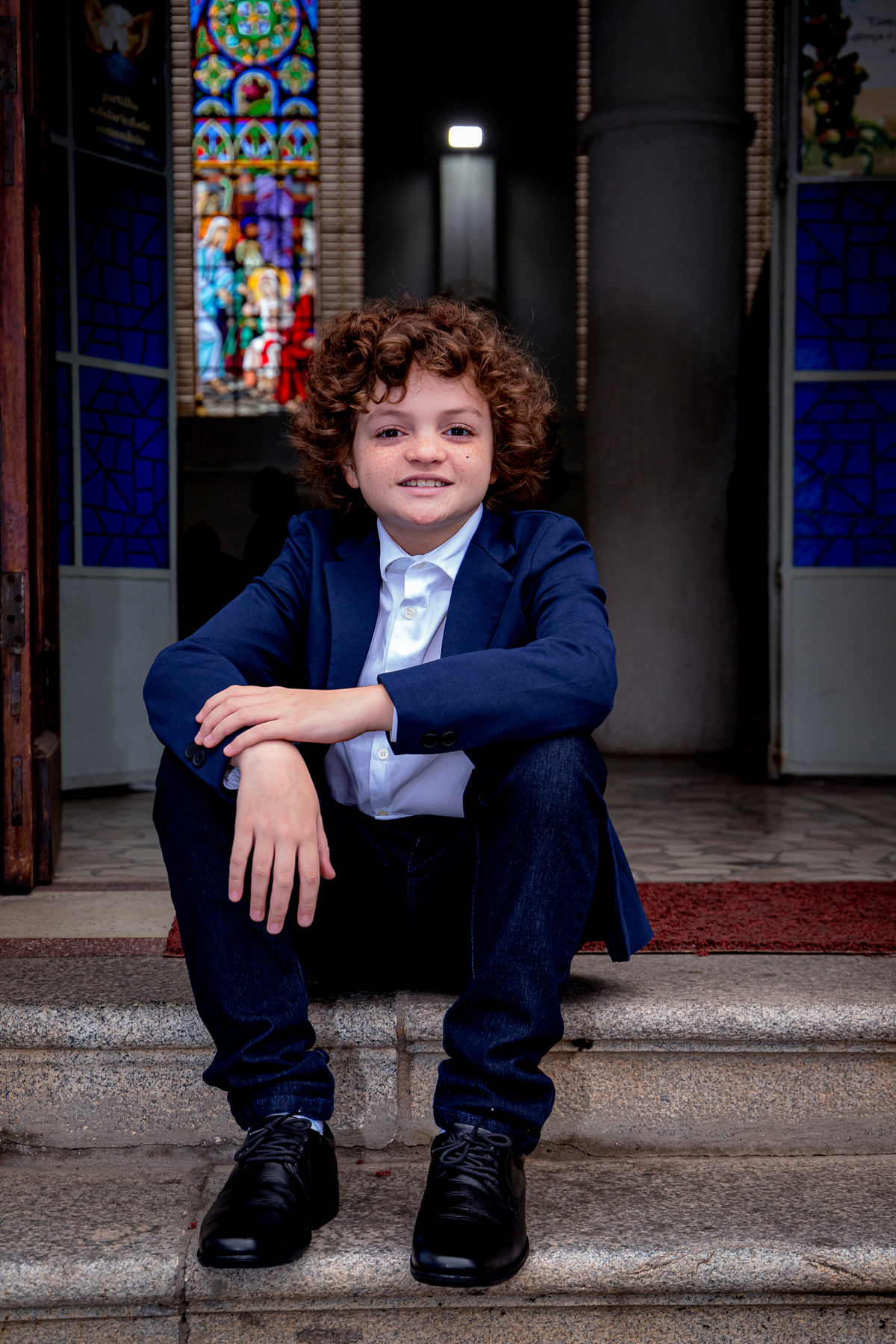 terno infantil, primeira comunhão igreja Paróquia Nossa Senhora dos Prazeres evento familia fotografo em sao paulo zona norte cerimonia religiosa