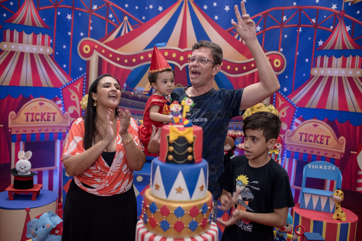 Aniversário, tema circo, 1 ano, estação faz de conta 3