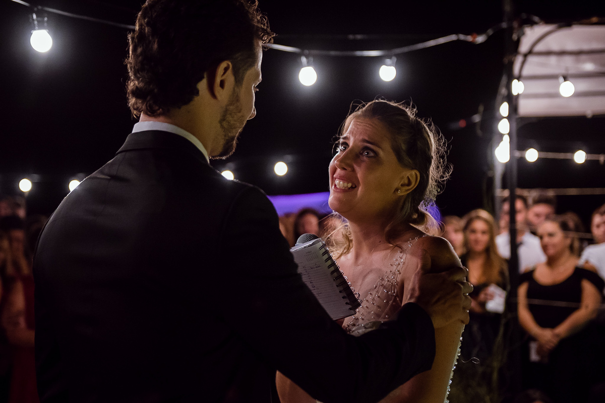 casamiento en Quinta JR Ranch emoción de la novia  boda