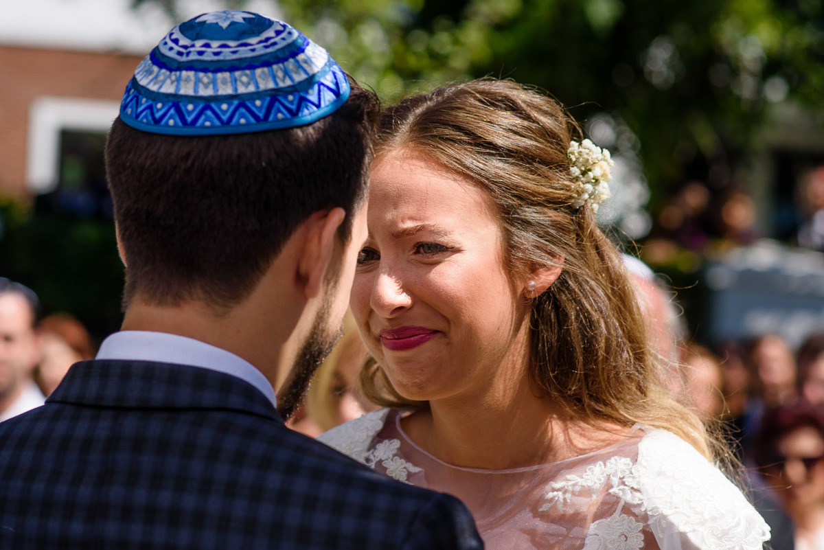 emoción ceremonia Casamiento Judío Astilleros Milberg