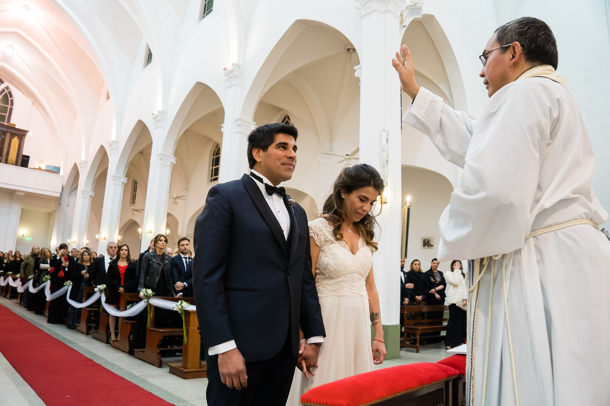 Bendición del cura a los novios Parroquia San Patricio