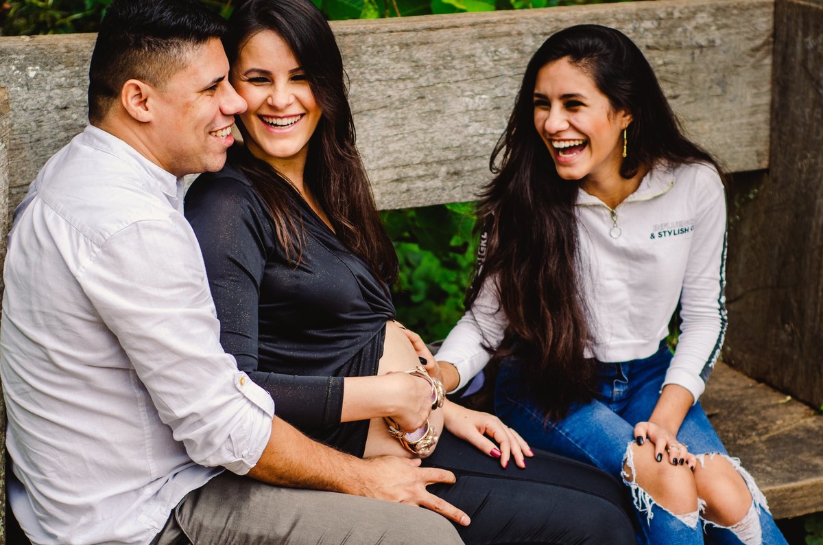 foto gestante familia espontanea externa natureza