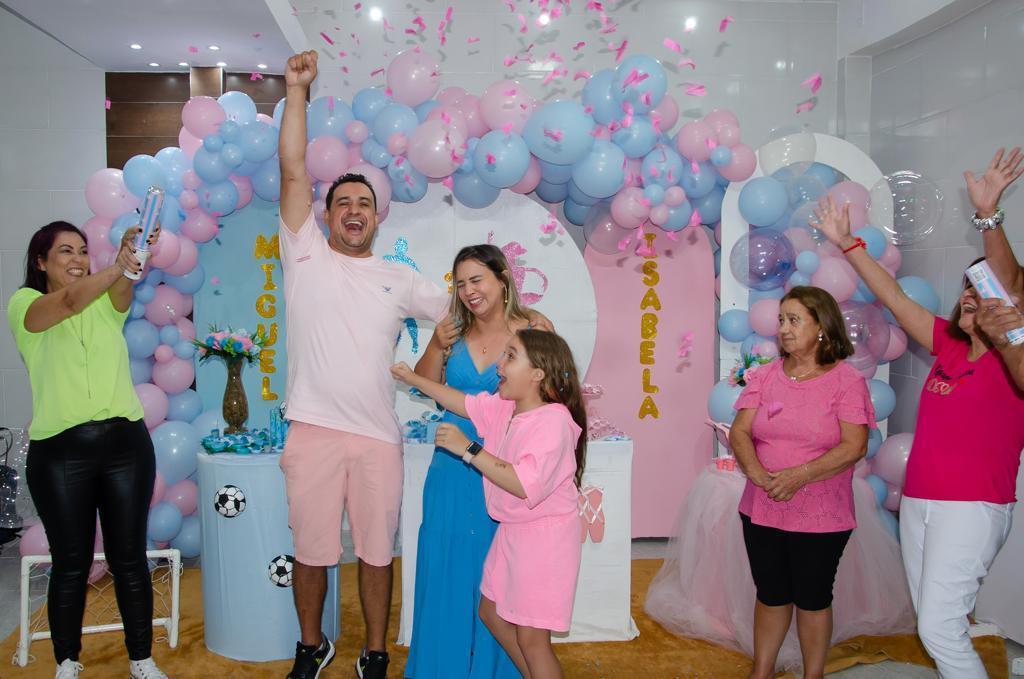 cha revelação azul e rosa descoberta sexo do bebe 