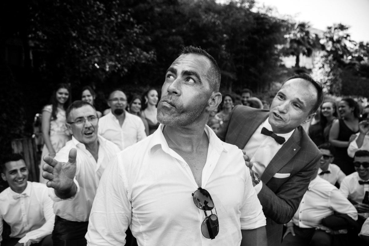 Wedding guests at a wedding