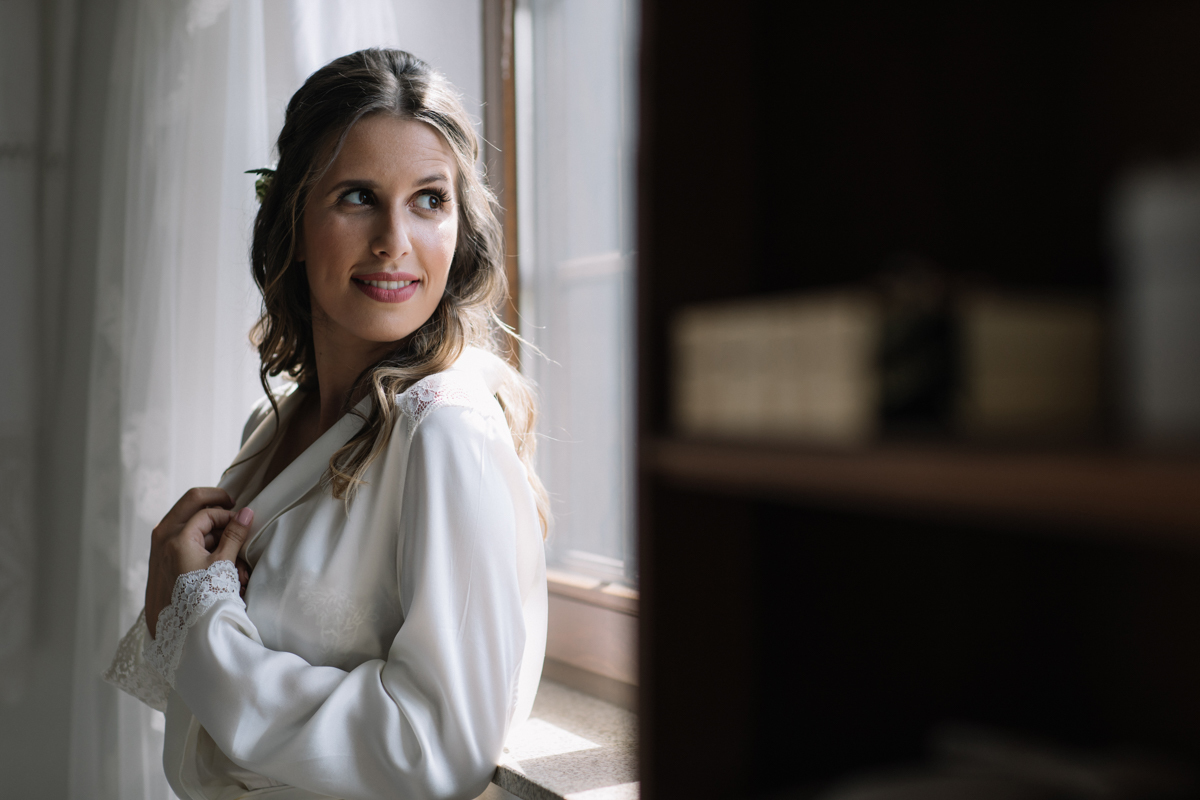 sessão fotográfica em casa da noiva