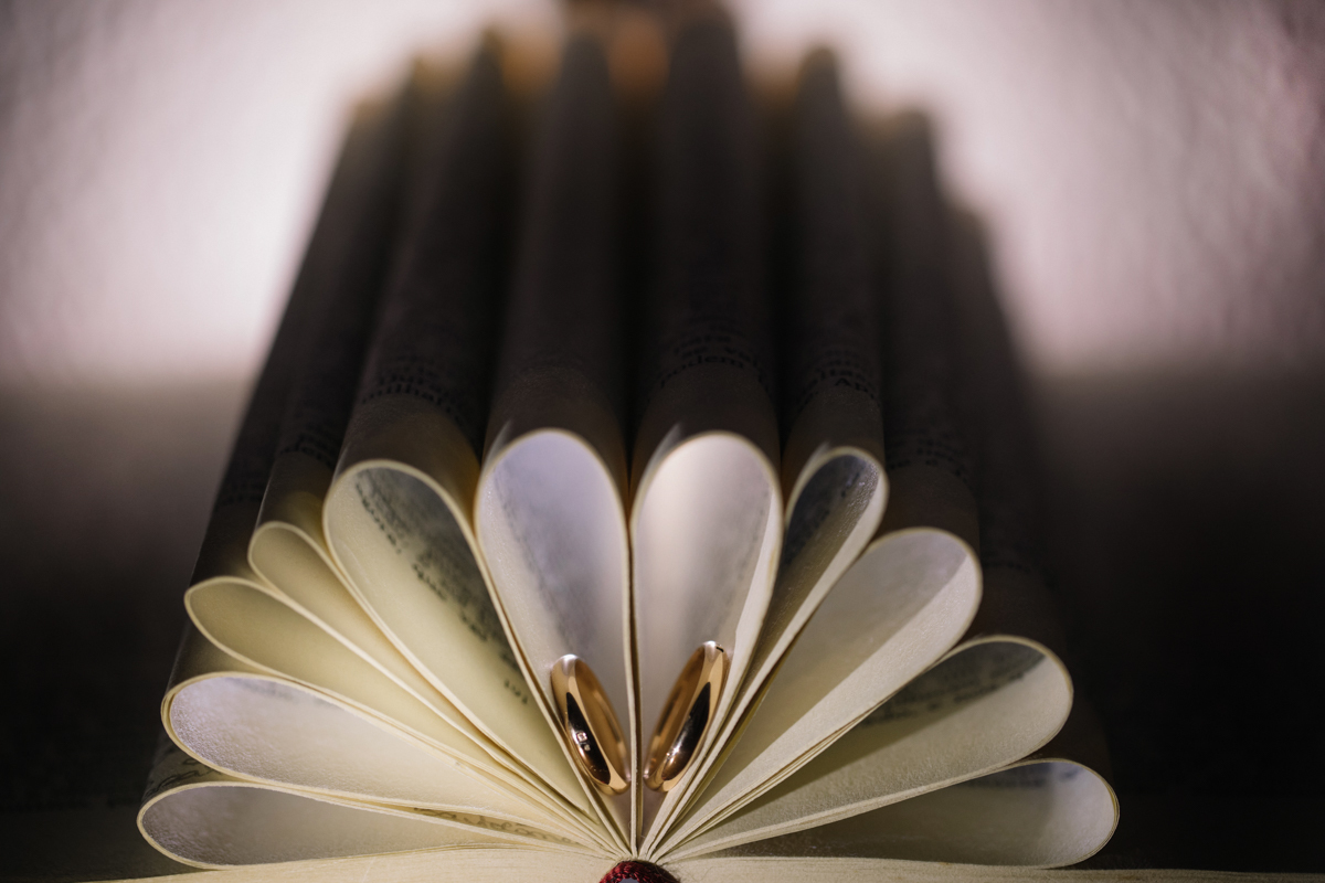 fotografia das alianças