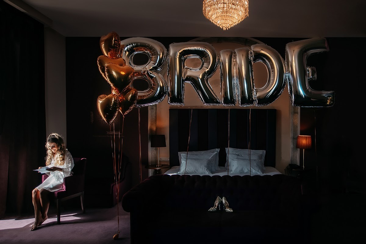 noiva prepara-se no vila galé em braga