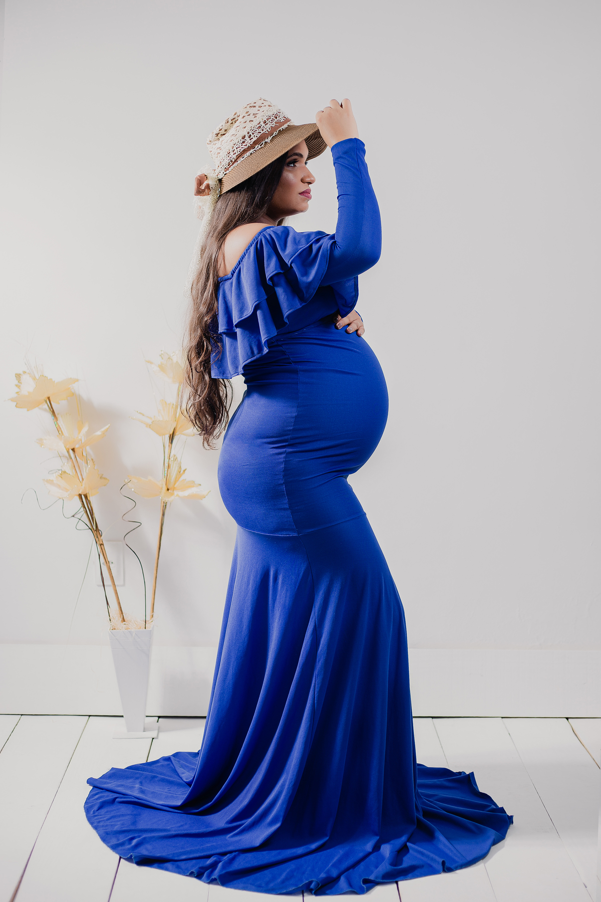 Ensaio Gestante Estúdio - Gestante Amanda - Ensaio Gestante