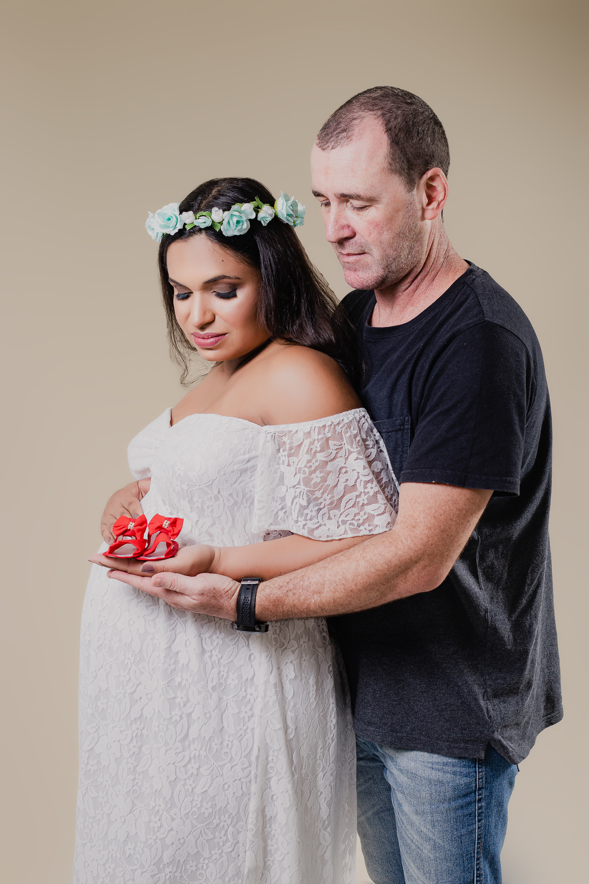 Ensaio Gestante Estúdio - Gestante Amanda - Ensaio Gestante