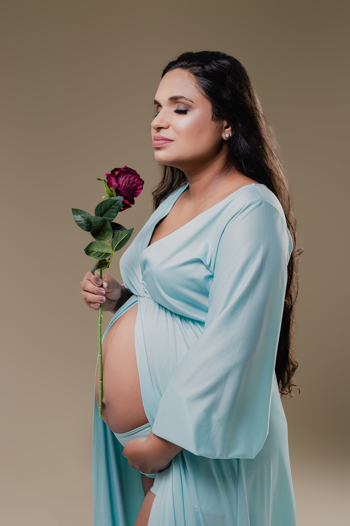 Ensaio Gestante Estúdio - Gestante Amanda - Ensaio Gestante